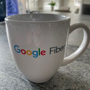 Google Fiber White Mug authentic vintage